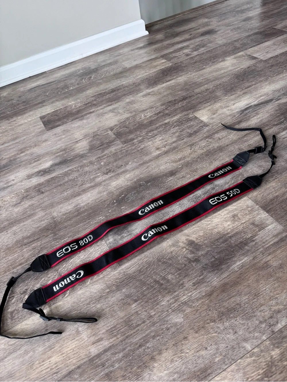 Canon Camera Neck Strap in Black with Red Trim - 1.5” Wide